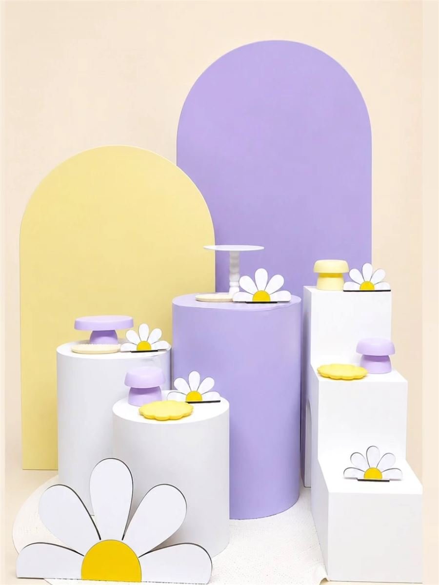 Decoração Margaridas lilás da Locações Angel