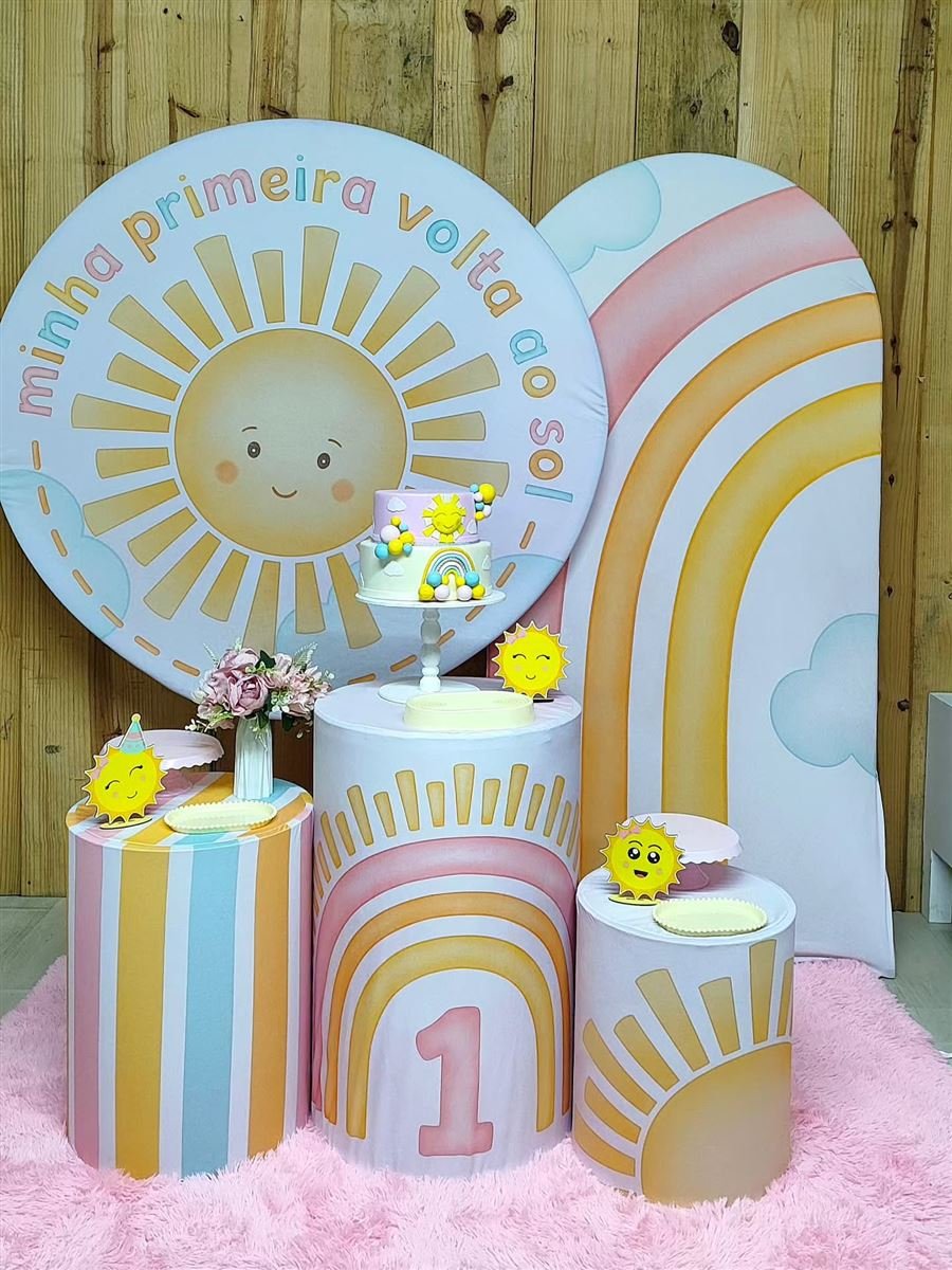 Decoração Primeira volta ao sol da Locações Angel